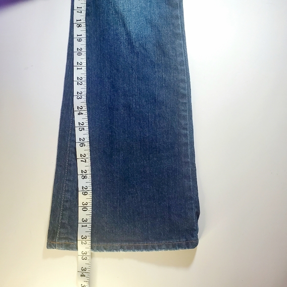 LUCKY BRAND Vintage 90's Lil' Maggie Low Rise Flare Button Fly Denim Jeans Sz 25 - Picture 13 of 15